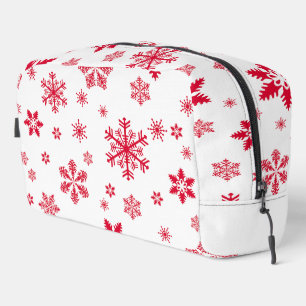 Trousse De Toilette Motif de flocon de neige, Flammes de neige rouges,