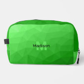 Trousse De Toilette Motif de maillage géométrique vert clair (Recto)