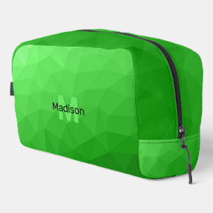 Trousse De Toilette Motif de maillage géométrique vert clair