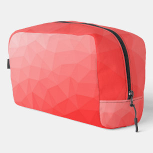 Trousse De Toilette Motif de maille géométrique à dégradé rouge