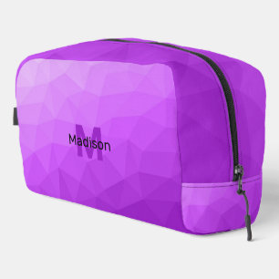 Trousse De Toilette Motif de maille géométrique à dégradé violet Monog