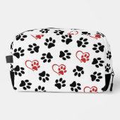 Trousse De Toilette Motif De Pâtes, Pâtes Noires, Pâtes Rouges, Coeurs (Recto)