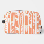 Trousse De Toilette Motif d'imprimé tribal blanc et bracelet (Recto)