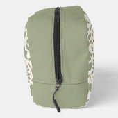 Trousse De Toilette Motif Feuille déchiré vert sur crème (Droite)