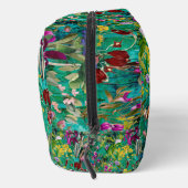 Trousse De Toilette Motif feuille turquoise  de fleurs douces (Droite)