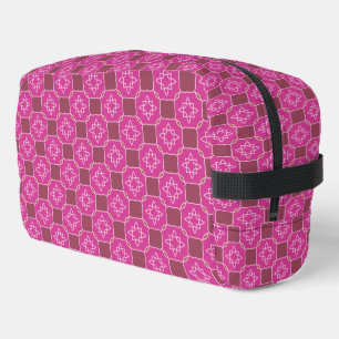 Trousse De Toilette Motif floral étoilé arabesque rose sans couture