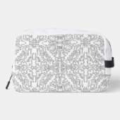 Trousse De Toilette Motif floral gris minimaliste (Verso)