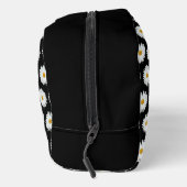 Trousse De Toilette Motif floral marguerrier blanc sur noir (Droite)