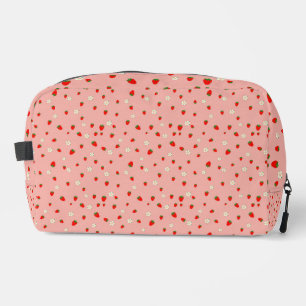 Trousse De Toilette Motif Fraises et Fleurs