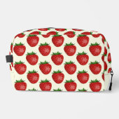 Trousse De Toilette Motif fraises, fraises rouges, fruits, feuilles (Recto)
