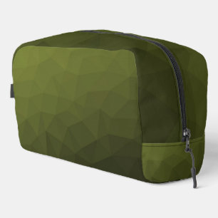 Trousse De Toilette Motif géométrique en maille à dégradé vert armée