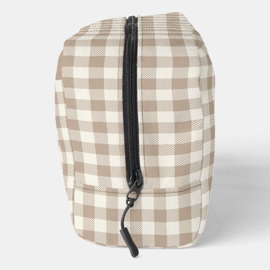 Trousse De Toilette Motif Gingham Carreaux Vichy Neutre Nom (Droite)