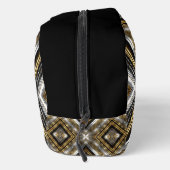 Trousse De Toilette Motif moderne en argent, or et noir, monogramme (Droite)