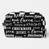 Trousse De Toilette Motif noir et blanc de joueur d'échecs (Recto)