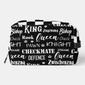 Trousse De Toilette Motif noir et blanc de joueur d'échecs (Verso)
