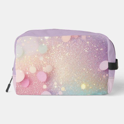 Trousse De Toilette Motif Pastel Confetti en rose, violet et bleu (Verso)