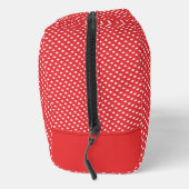 Trousse De Toilette Motif Polkadot rouge et blanc mignon Monogrammé (Droite)