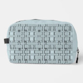 Trousse De Toilette Motif rectangulaire bleu clair neutre (Recto)