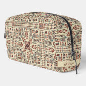 Trousse De Toilette Motif Tatreez, ornement géométrique beige (Coin droit)