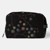 Trousse De Toilette Multi-Colored Flowers On Black (Verso)