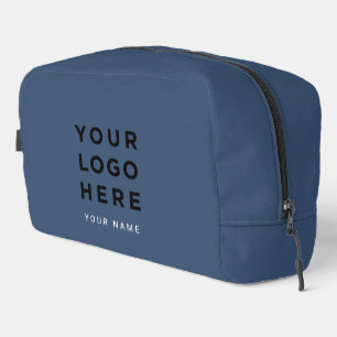 Trousse De Toilette Navy Blue Business Logo Nom Instagram Voyage