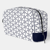 Trousse De Toilette Navy Blue Geometric Pattern on White (Coin droit)