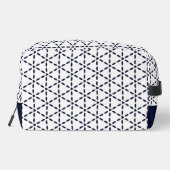 Trousse De Toilette Navy Blue Geometric Pattern on White (Verso)