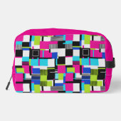 Trousse De Toilette Neon Glitch Geometric Aesthetic Makeup Bag (Verso)
