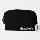 Trousse De Toilette Noir avec nom blanc (Recto)