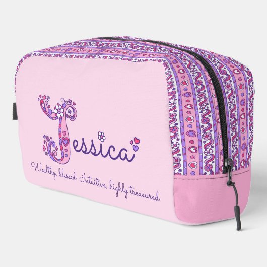 Trousse De Toilette Nom de Jessica commençant par J girls (Coin droit)