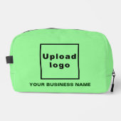 Trousse De Toilette Nom de l'entreprise et logo sur le kit Dopp vert c (Recto)