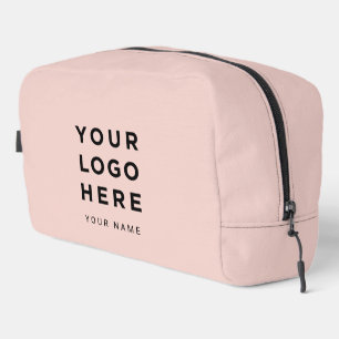Trousse De Toilette Nom de logo d'entreprise rose poudré Instagram Voy