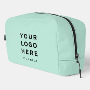 Trousse De Toilette Nom de logo d'entreprise vert menthe Instagram Voy