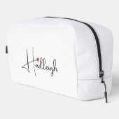 Trousse De Toilette Nom de script manuscrit personnalisé (Coin droit)