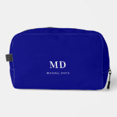 Trousse De Toilette Nom des initiales du monogramme bleu marine (Recto)