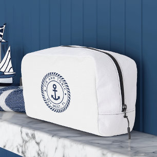 Trousse De Toilette Nom du bateau de marine et d'Ancre blanche