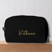 Trousse De Toilette Nom du script Black & Gold Total moderne
