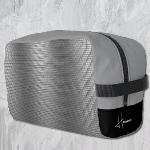 Trousse De Toilette Nom    Effet de grille métallique brillante Mascul
