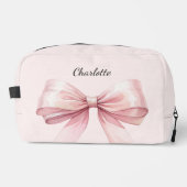 Trousse De Toilette Nom élégant rose bow (Recto)