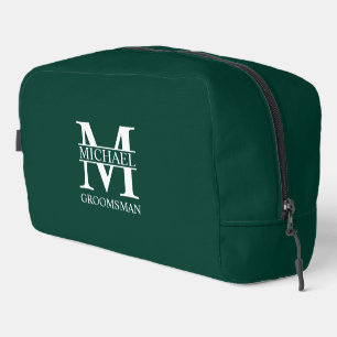 Trousse De Toilette Nom et monogramme du Groomsman personnalisé