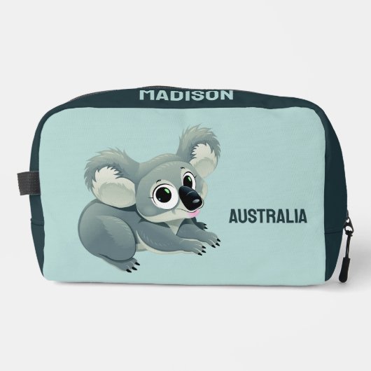 Trousse De Toilette Nom et texte personnalisés Koala (Recto)