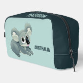 Trousse De Toilette Nom et texte personnalisés Koala (Coin droit)
