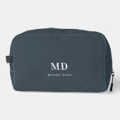 Trousse De Toilette Nom initial du monogramme gris charbon (Recto)