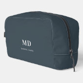 Trousse De Toilette Nom initial du monogramme gris charbon (Coin droit)