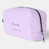 Trousse De Toilette Nom initial du monogramme violet de lavande (Coin droit)