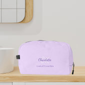Trousse De Toilette Nom initial du monogramme violet de lavande