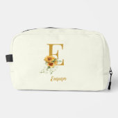 Trousse De Toilette Nom monogramme floral mignon personnalisé (Recto)