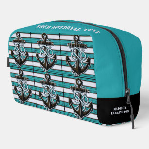 Trousse De Toilette Nom personnalisé Ancre nautique