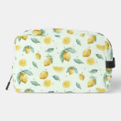 Trousse De Toilette Nom personnalisé citrons aquarelle (Verso)