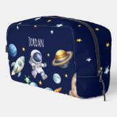 Trousse De Toilette Nom personnalisé Espace astronaute Retour à l'écol (Coin droit)